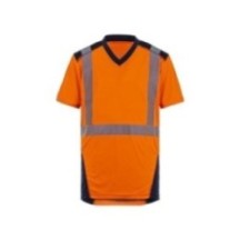 T-shirt de travail TEE-SHIRT BALI ORANGE MARINE Bleu Marine haute