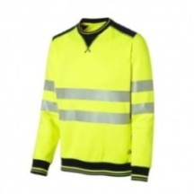 Vêtement de travail Sweat haute visibilité Luk Light col rond jau