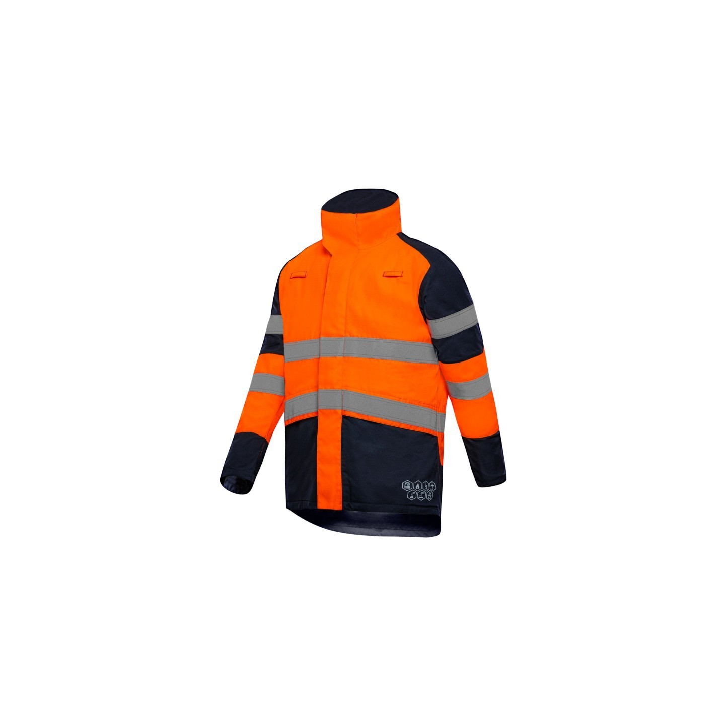 Vêtement de travail PARKA ODIN ORANGE/MARINE Bleu Marine haute ré