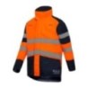 Vêtement de travail PARKA ODIN ORANGE/MARINE Bleu Marine haute ré