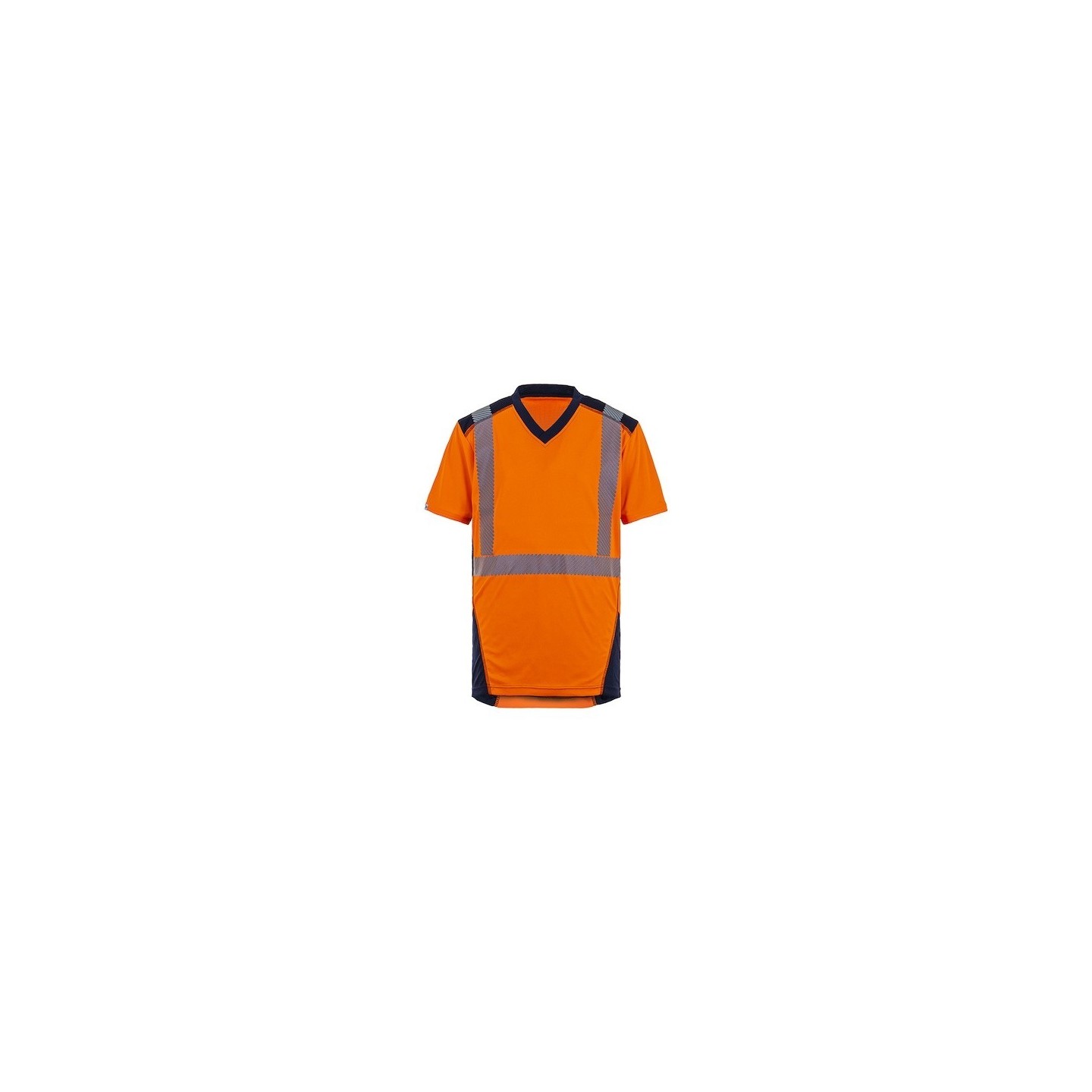 T-shirt de travail TEE-SHIRT BALI ORANGE MARINE Bleu Marine haute