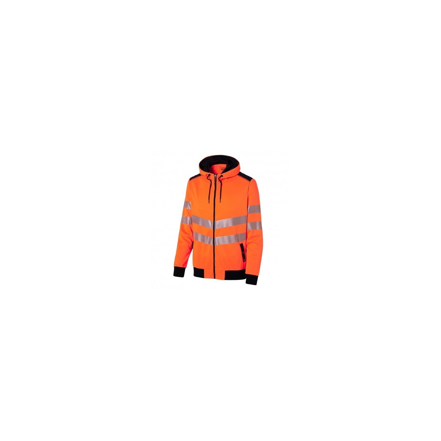 Vêtement de travail SWEAT ZIPPE CAPUCHE HV LUK-LIGHT ORANGE-MARIN