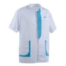 Vêtement de travail TUNIQUE HOMME LEE BLANC - TURQUOISE Blanc hau
