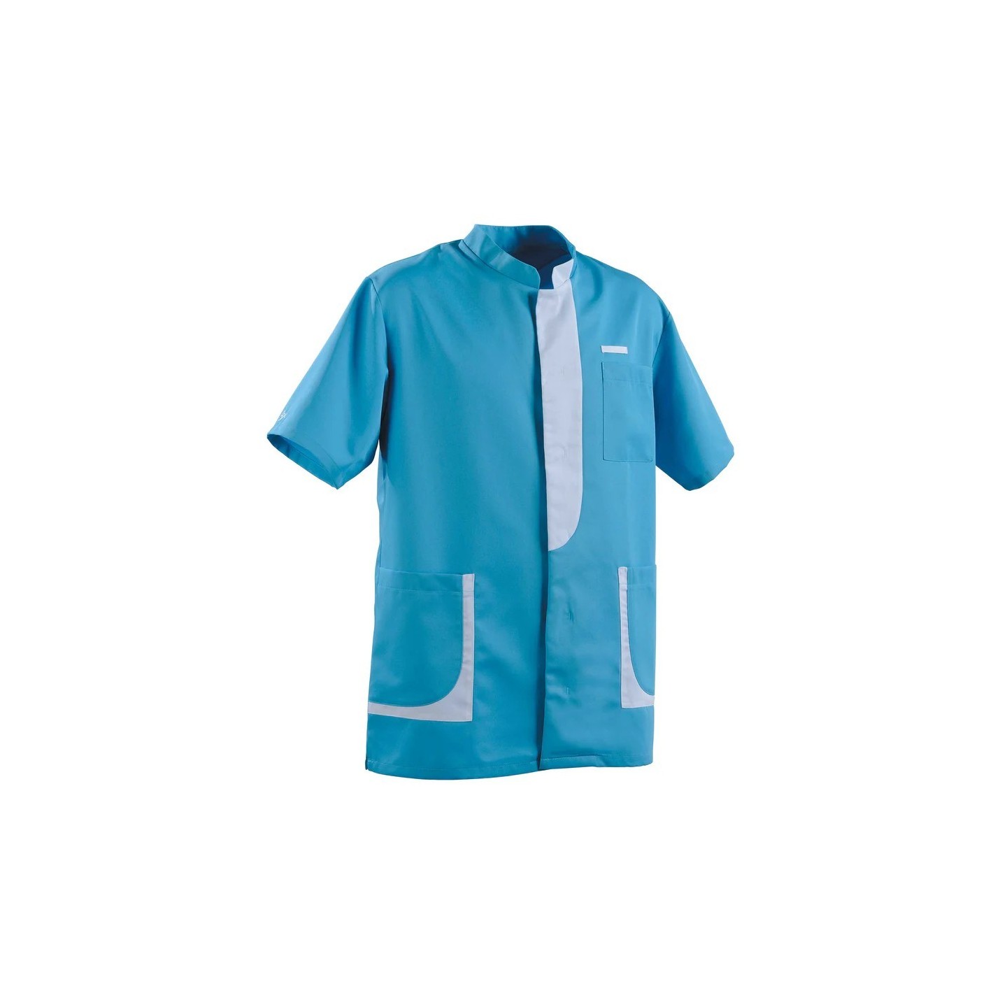 Vêtement de travail TUNIQUE HOMME LEE TURQUOISE - BLANC Blanc hau