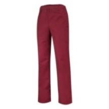 Pantalon de travail PANTALON MIXTE REGLISSE BORDEAUX Standard hau