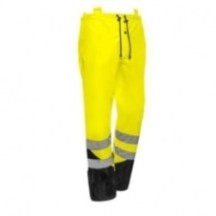 Pantalon de travail PANTALON DE PLUIE SPEED JAUNE-NOIR Noir haute